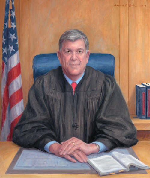 Oil Portrait of 
					The Honorable Alan H. W. Shiff
					by Gerald P. York