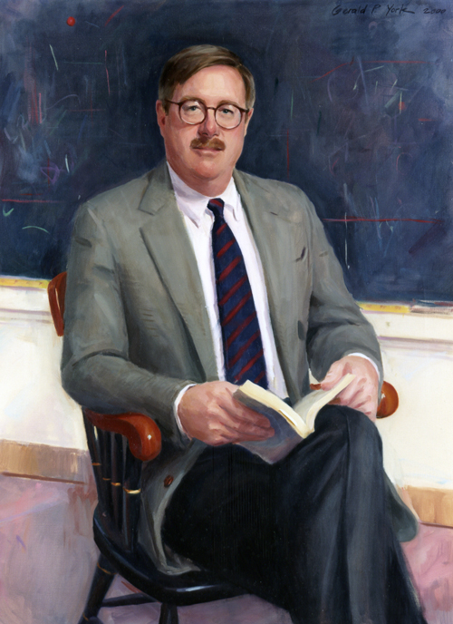 Oil Portrait of 
					Nicholas Thacher
					Former Headmaster 
					New Canaan Country School 
					by Gerald P. York