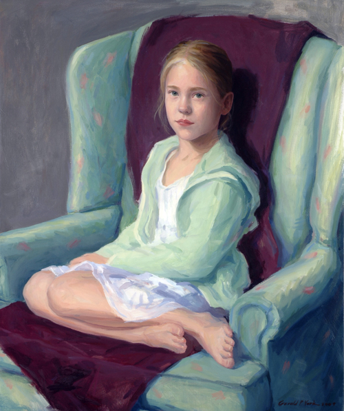 Oil Portrait of 
					a Girl 
					by Gerald P. York