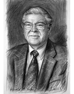 Charcoal Drawing of Howard R. Lamar by Artist and © Gerald P. York