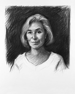 Charcoal Drawing of a Woman by and © Gerald P. York