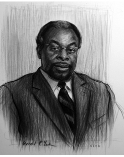 Charcoal Drawing of Lonnie Garris, Ph.D. by and © Gerald P. York