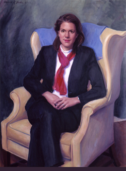 Oil portrait painting of Kerry Robinson by and © Gerald P. York