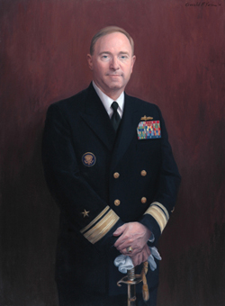 Portrait Painting of Vice Admiral Phil Wisecup 
					by and © Gerald P. York