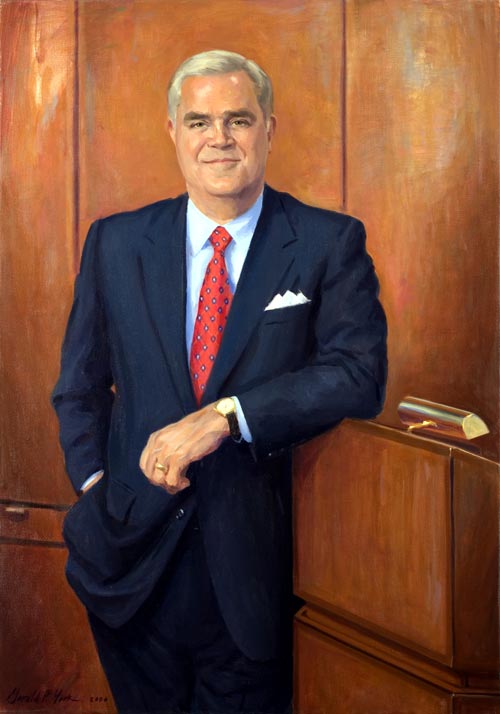 Gerald York Oil Portrait of Joe Zaccagnino former Chair Yale New Haven Health Systems
