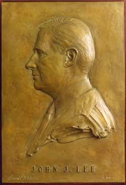 Bas-Relief Portrait Sculpture plaque of Hexcel Chairman CEO John Lee by and © Gerald P. York