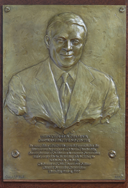 Bronze Relief Sculpture of General Dynamics Chair CEO Nicholas Chabraja by and © Gerald P. York
