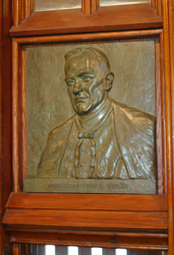 Bronze Bas Relief Sculpture of Msgr John L. Reilly by and © Gerald P. York 